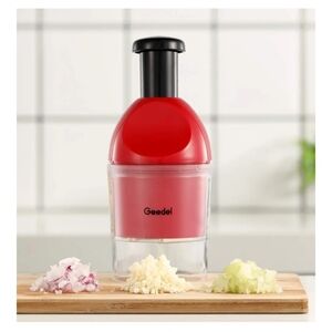 Geedel Food Chopper, Easy to Clean Manual Hand Vegetable Chopper Dicer